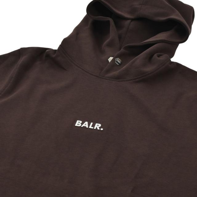 ボーラー パーカー メンズ フーディー プルオーバーパーカー メタルロゴ ブラウン JAVA BALR. Q-SERIES STRAIGHT ClASSIC HOODIE【送料無料】 ボーラー パーカー メンズ フーディー プルオーバーパーカー