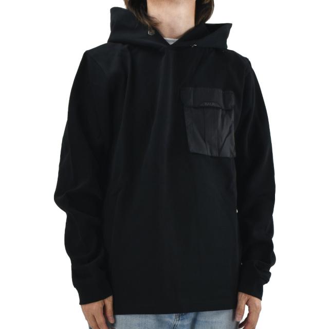 ボーラー パーカー メンズ フーディー プルオーバーパーカー 胸ポケット ブラック 黒 BALR. Q-CARGO SERIES STRAIGHT ClASSIC HOODIE【送料無料】