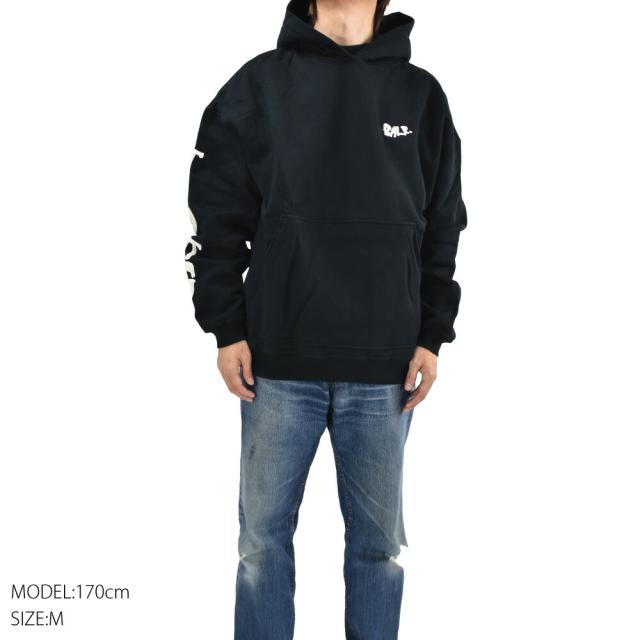 ボーラー BALR. パーカー メンズ プルオーバーパーカー フーディー ブラック 黒 GAME OF THE GODS GRAFFITI BOX FIT HOODIE【送料無料】_1