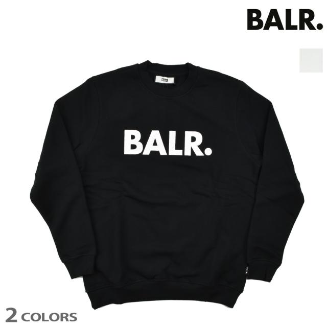ボーラー スウェット メンズ トレーナー プルオーバー クルーネック 長袖 裏起毛 ブラック 黒 ホワイト 白 BALR. BRAND STRAIGHT  CREWNECK【送料無料】