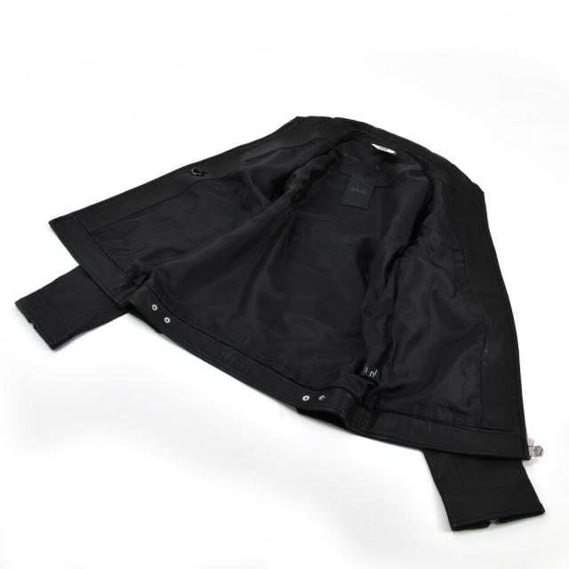 ボーラー レザージャケット メンズ ライダース シングル ジップアップ 本革 レザー メタルロゴ ブラック 黒 BALR. JAX LEATHER JACKET【送料無料】_3