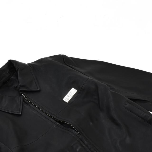 ボーラー レザージャケット メンズ ライダース シングル ジップアップ 本革 レザー メタルロゴ ブラック 黒 BALR. JAX LEATHER JACKET【送料無料】_5