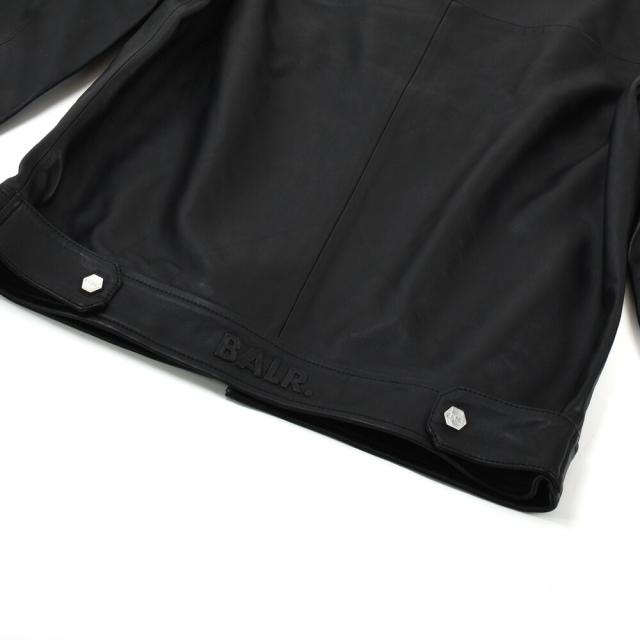 ボーラー レザージャケット メンズ ライダース シングル ジップアップ 本革 レザー メタルロゴ ブラック 黒 BALR. JAX LEATHER JACKET【送料無料】_6
