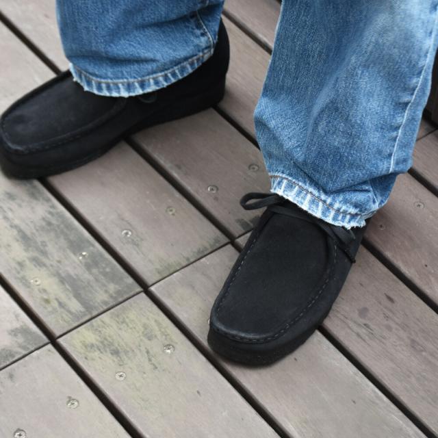 クラークス オリジナルス ワラビー メンズ ローカット モカシン シューズ ブラック 黒 スエード CLARKS ORIGINALS WALLABEE【送料無料】_5