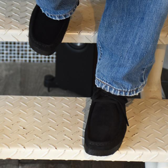 クラークス オリジナルス ワラビー メンズ ローカット モカシン シューズ ブラック 黒 スエード CLARKS ORIGINALS WALLABEE【送料無料】_7
