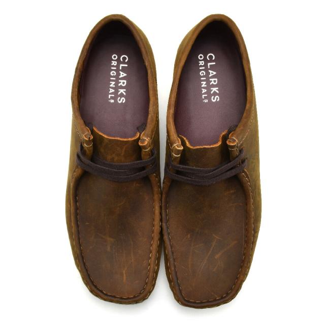 クラークス オリジナルス ワラビー メンズ ローカット モカシン シューズ ビーズワックス レザー ブラウン CLARKS ORIGINALS WALLABEE【送料無料】_4