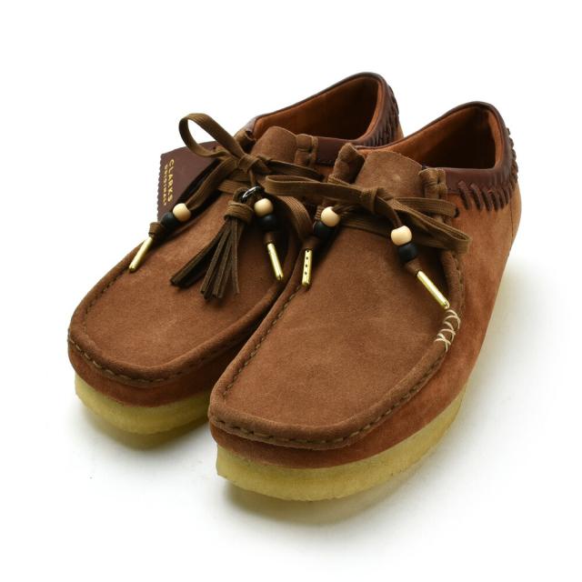 クラークス オリジナルス ワラビー メンズ モカシン シューズ ダークタン ブラウン CLARKS ORIGINALS WALLABEE DARK TAN COMBINATION【送料無料】_1