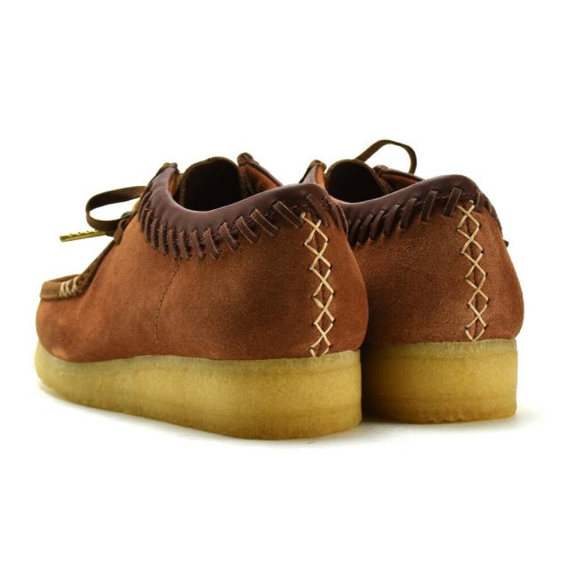 クラークス オリジナルス ワラビー メンズ モカシン シューズ ダークタン ブラウン CLARKS ORIGINALS WALLABEE DARK TAN COMBINATION【送料無料】_2