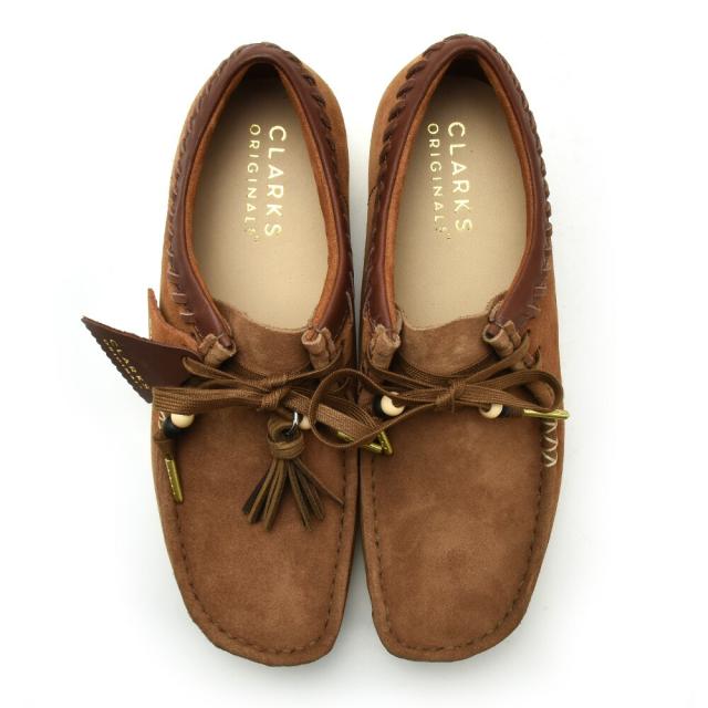クラークス オリジナルス ワラビー メンズ モカシン シューズ ダークタン ブラウン CLARKS ORIGINALS WALLABEE DARK TAN COMBINATION【送料無料】_4