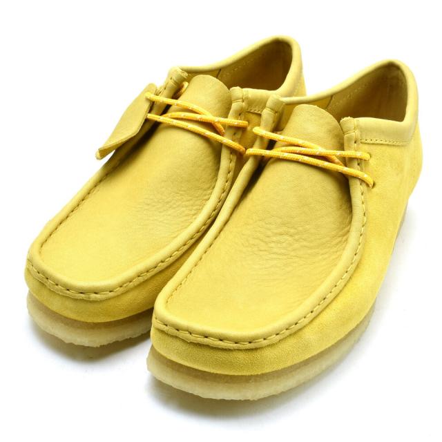 クラークス オリジナルス ワラビー メンズ ローカット モカシン シューズ イエロー スエード CLARKS ORIGINALS WALLABEE【送料無料】_1