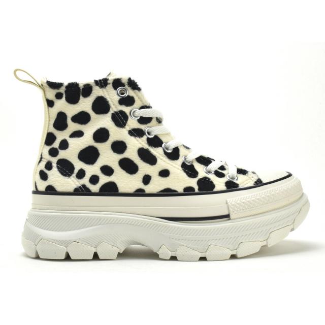 コンバース オールスター (R) レディース トレックウエーブ アニマルファー HI ハイカット 厚底 ダルメシアン CONVERSE R TREKWAVE ANIMALFUR HI【送料無料】