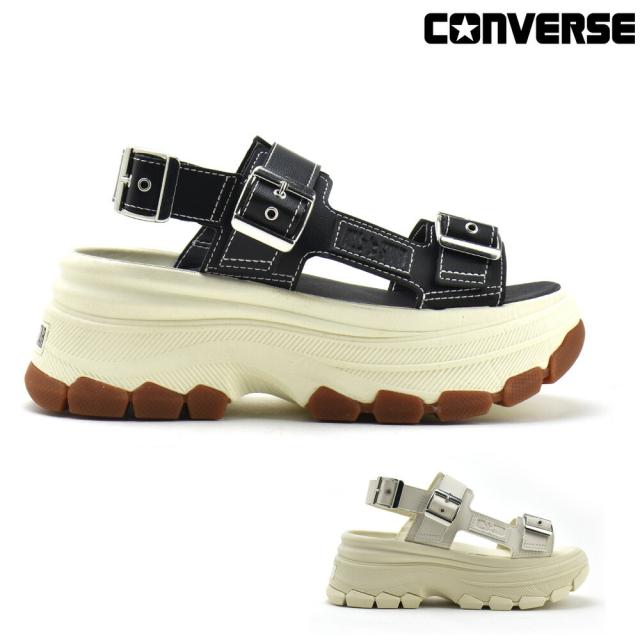 コンバース オールスター トレックウエーブ サンダル レディース 厚底サンダル スポーツサンダル ブラック ホワイト CONVERSE ALL STAR TREKWAVE SANDAL【送料無料】