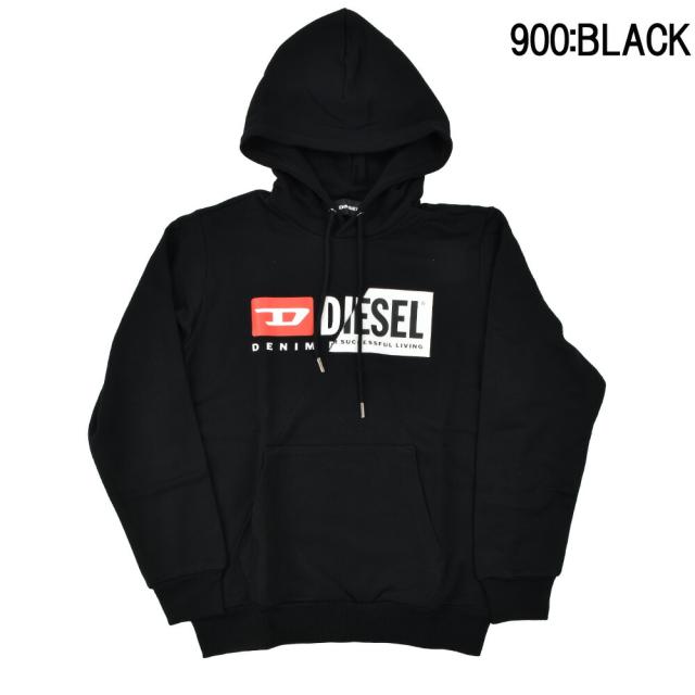 ディーゼル パーカー メンズ フーディ プルオーバーパーカー ブラック ホワイト 黒 白 DIESEL S-GIRK-HOOD-CUTY【送料無料】_2