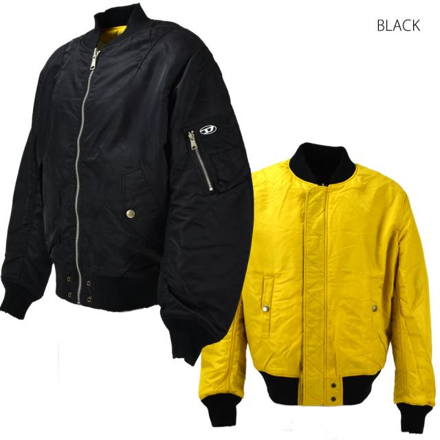 【期間限定価格】DIESEL　MA-1 　ブラック　リバーシブル　ダメージ加工 ディーゼル MA1 メンズ ボンバージャケット ミリタリー