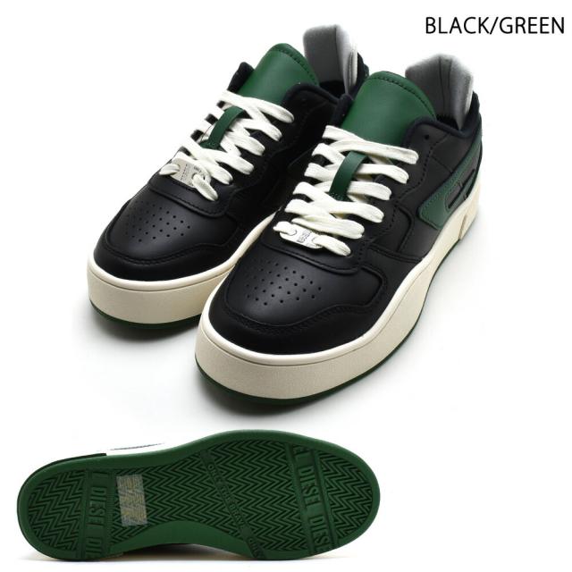 ディーゼル スニーカー メンズ ローカット シューズ 靴 レザー ホワイト レッド グリーン ブラックDIESEL S-UKIYO LOW【送料無料】_1