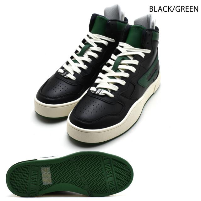 ディーゼル スニーカー メンズ ミッドカット シューズ 靴 レザー ホワイト レッド グリーン ブラックDIESEL S-UKIYO MID【送料無料】_1