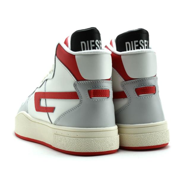 ディーゼル スニーカー メンズ ミッドカット シューズ 靴 レザー ホワイト レッド グリーン ブラックDIESEL S-UKIYO MID【送料無料】_4