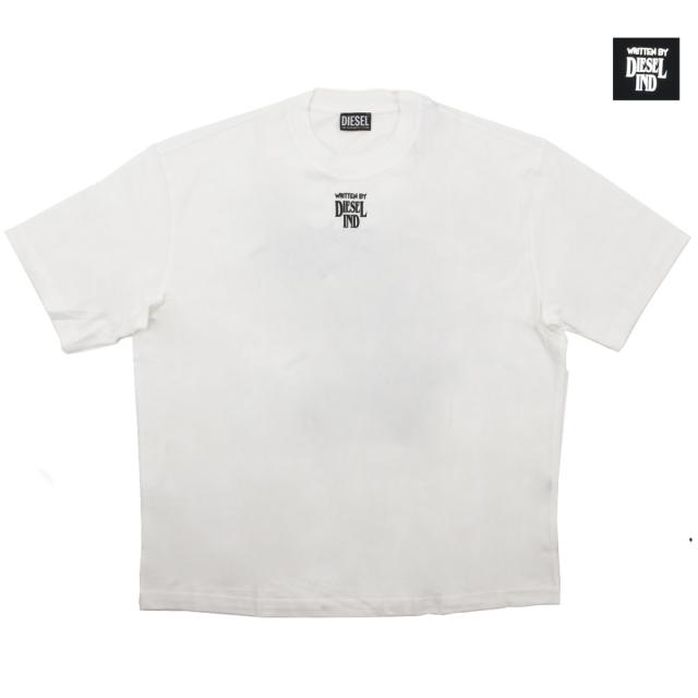 ディーゼル DIESEL Tシャツ メンズ カットソー クルーネック 半袖 プリントT ルーズフィットTシャツ ブラック ホワイト 黒 白 DIESEL T-WASH-G3【送料無料】