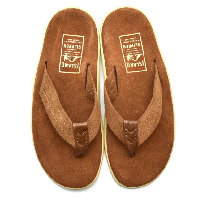 アイランドスリッパ ビーチサンダル ビーサン スエード グリーン ブラウン系 メンズ レディース ISLANDSLIPPER PT203SL SUEDE THONG PEANUT【送料無料】_4