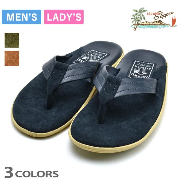 アイランドスリッパ トングサンダル メンズ レディース レザーサンダル スエード SLIPPER TWO TONE SUEDE THONG【送料無料】