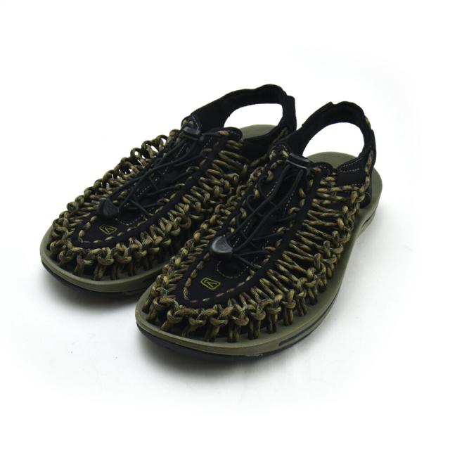 キーン KEEN ユニーク メンズ サンダル スポーツサンダル アウト ドア ブラック グリーン UNEEK【送料無料】_1