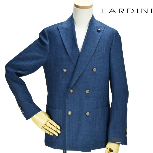 ラルディーニ LARDINI EG655AVG/RP52586 1 JACKET NAVY ダブルジャケット テーラード ジャケット カジュアルジャケット ネイビー 紺色 メンズ【送料無料】