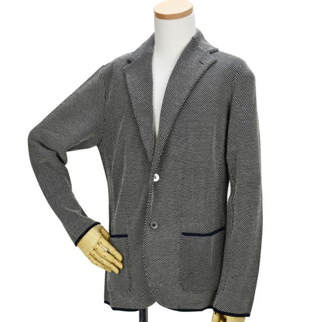 ラルディーニ LARDINI EGLJM19/EG52003 850BE JACKET NAVY MIX 2つボタン ニットジャケット テーラード ジャケット カジュアルジャケット ネイビーミックス メンズ【送料無料】_1