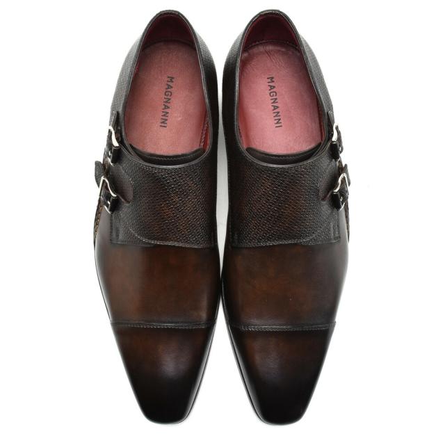 マグナーニ ドレスシューズ メンズ ビジネスシューズ ダブルモンク
