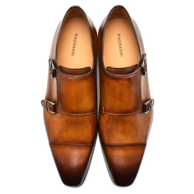 マグナーニ ドレスシューズ メンズ ビジネスシューズ ダブルモンク