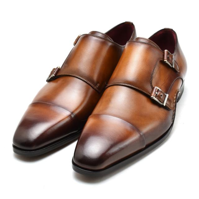 マグナーニ ドレスシューズ メンズ ビジネスシューズ ダブルモンク オパンカ 革靴 ブラウン 茶 CUERO MAGNANNI【送料無料】_1