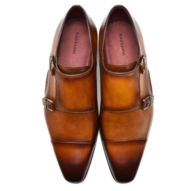 マグナーニ ドレスシューズ メンズ ビジネスシューズ ダブルモンク オパンカ 革靴 ブラウン 茶 CUERO MAGNANNI【送料無料】_4