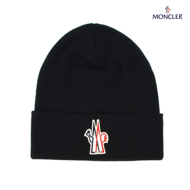 モンクレール ニット帽 メンズ レディース ビーニー ブラック 黒 MONCLER GRENOBLE【送料無料】