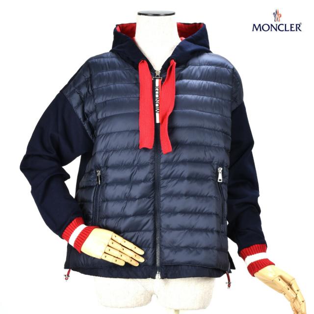 モンクレール MONCLER 84511.00 809AB/778 NAVY ダウンパーカー フロントダウン ジップアップ フーディ ジップアップパーカー ネイビー 紺色 レディース【送料無料】