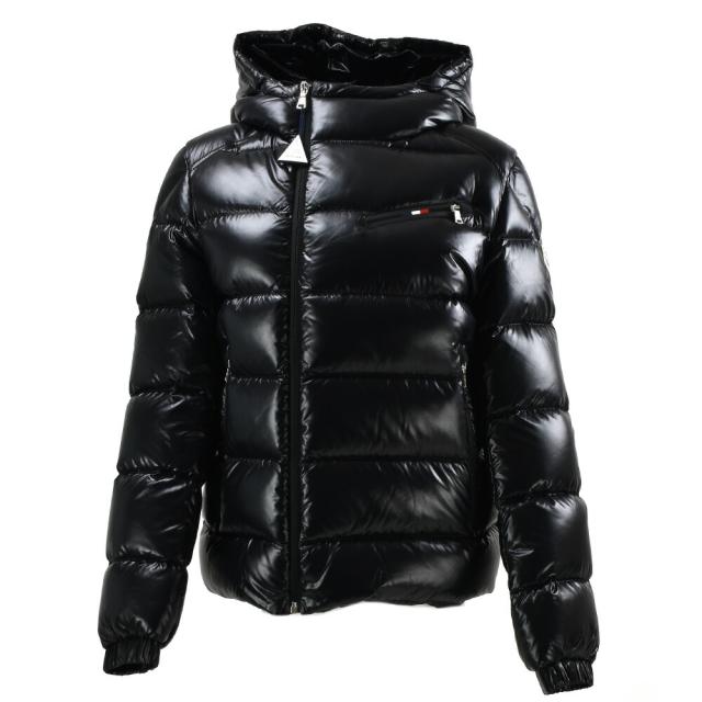 MONCLER ブラックダウンジャケット フード付き MONCLER ブラックダウン