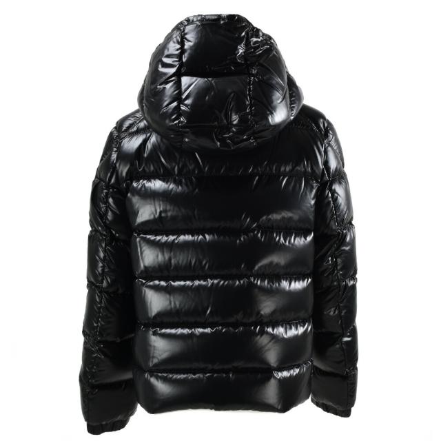 MONCLER ブラックダウンジャケット フード付き 【公式通販】