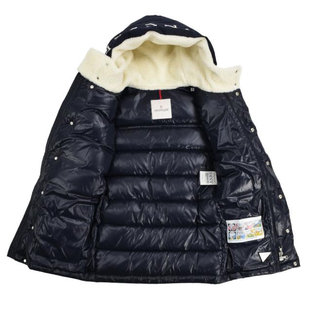 MONCLER ネイビー フード付きジャケット　モンクレ　キッズ　子供 MONCLER ネイビー フード付きジャケット モンクレ キッズ 子供 【公式