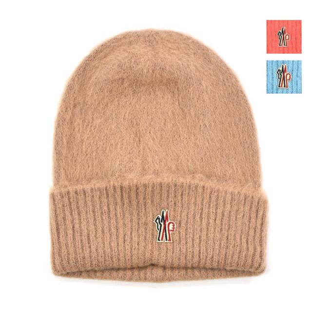 モンクレール ニットキャップ レディース ビーニー アルパカ ベージュ コーラルピンク スカイブルー BERRETOO TRICOT MONCLER【送料無料】