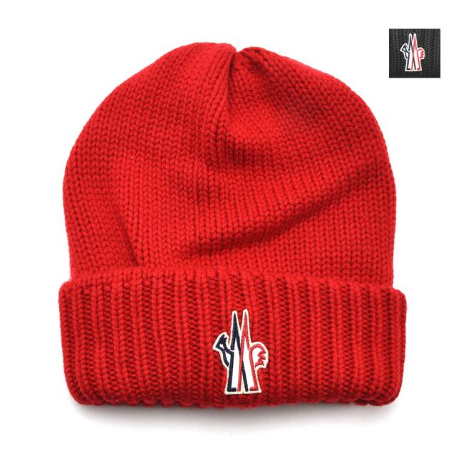 モンクレール ニットキャップ メンズ ビーニー レッド グレー BERRETOO TRICOT MONCLER【送料無料】