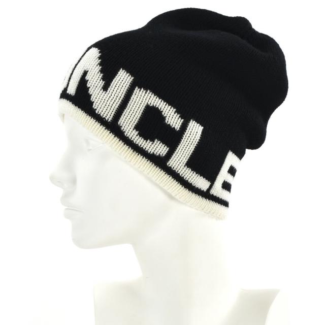 モンクレール ニット帽 ビーニー ブラック 黒 メンズ レディース