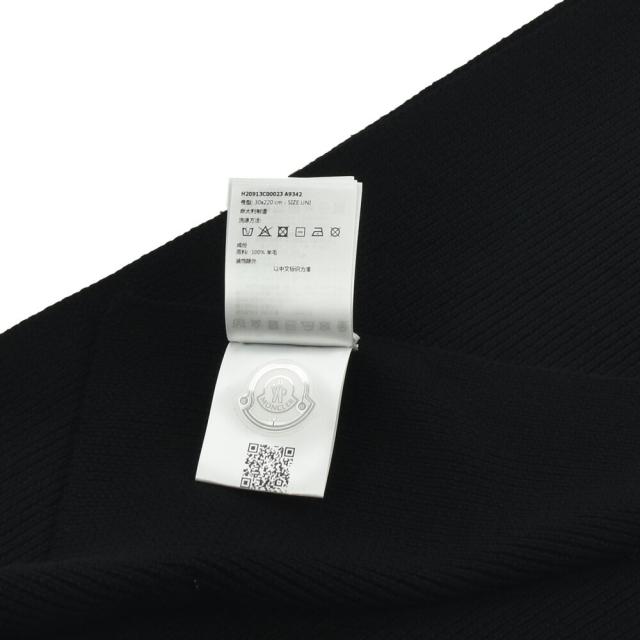 モンクレール マフラー メンズ ストール ウール ブラック ネイビー