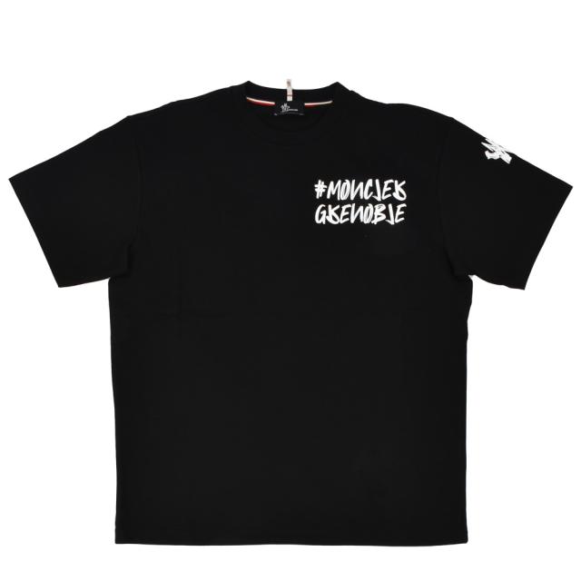 モンクレール グルノーブル Tシャツ メンズ カットソー クルーネック 半袖 ブラック 黒 MONCLER GRENOBLE T-SHIRT【送料無料】