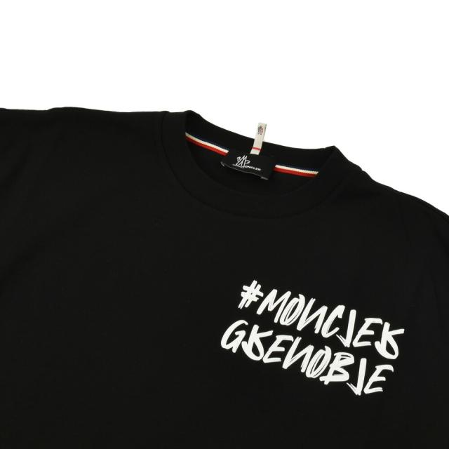 モンクレール グルノーブル Tシャツ メンズ カットソー クルーネック 半袖 ブラック 黒 MONCLER GRENOBLE T-SHIRT【送料無料】_2