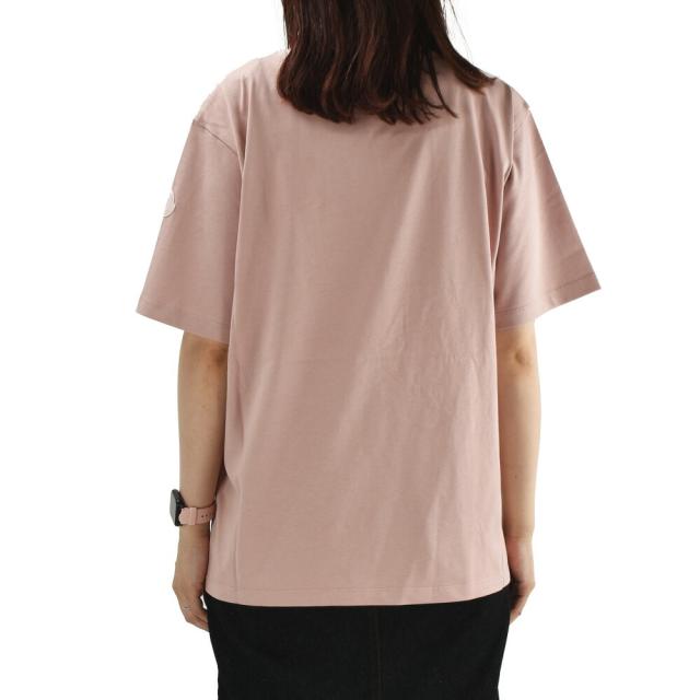 モンクレール Tシャツ ピンク MONCLER (モンクレール) 刺繍ロゴ クルー