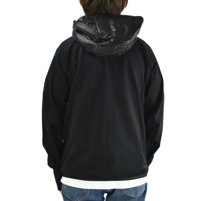 モンクレール パッド入りフーディ— メンズ ナイロンジャケット フード付き ブラック 黒 ZIP UP CARDIGAN MONCLER 【送料無料】