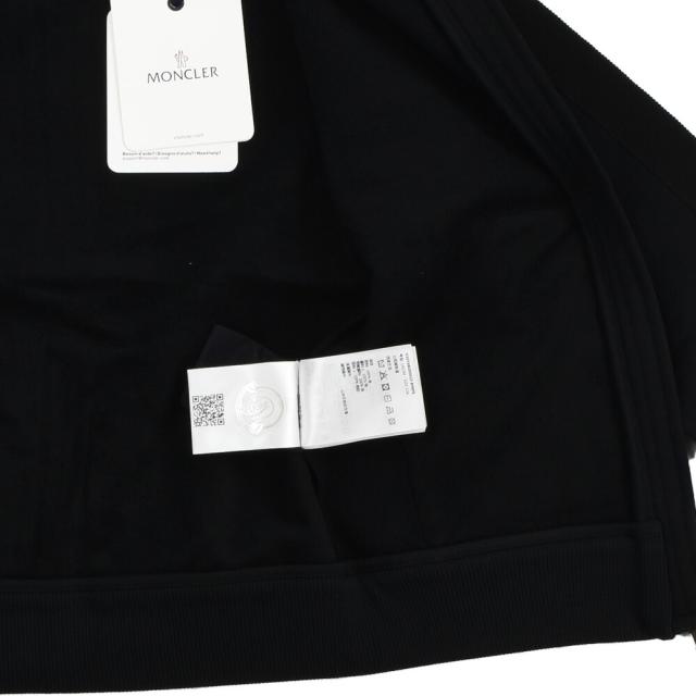 モンクレール ジップアップパーカー キッズ ジュニア 子供用 フーディー 異素材MIX パーカー ブラック 黒 MONCLER SWEAT SHIRT【送料無料】_3