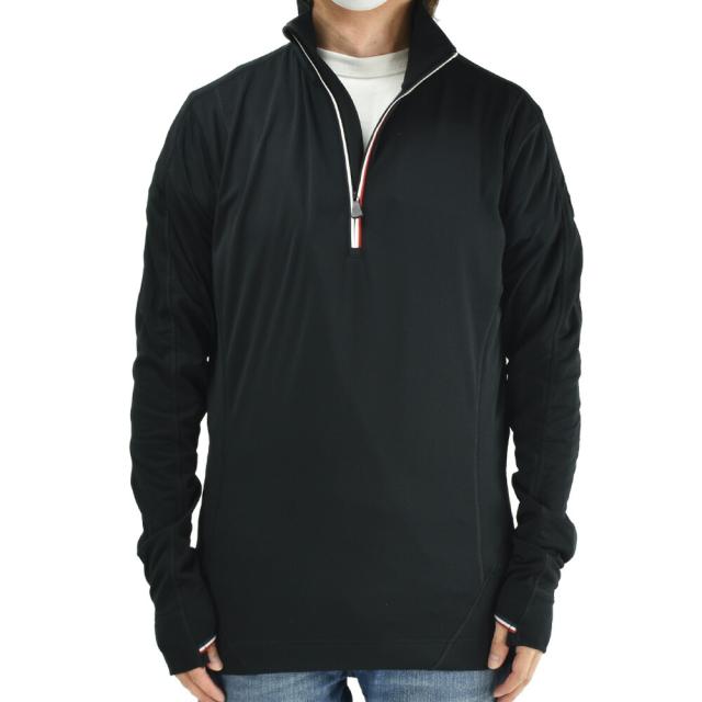 モンクレール ポロネックジャンパー メンズ インナー ハイネック セーター ブラック 黒 MAGLIA LUPETTO CONZ MONCLER 【送料無料】
