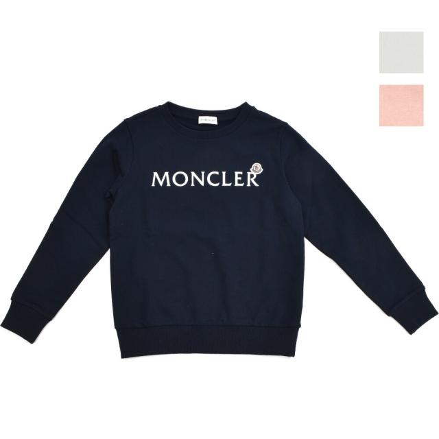 モンクレール スウェット レディース ボーイズ ガールズ ロゴ入りスウェットシャツ トレーナー ネイビー ピンク ホワイト MONCLER SWEAT SHIRT【送料無料】