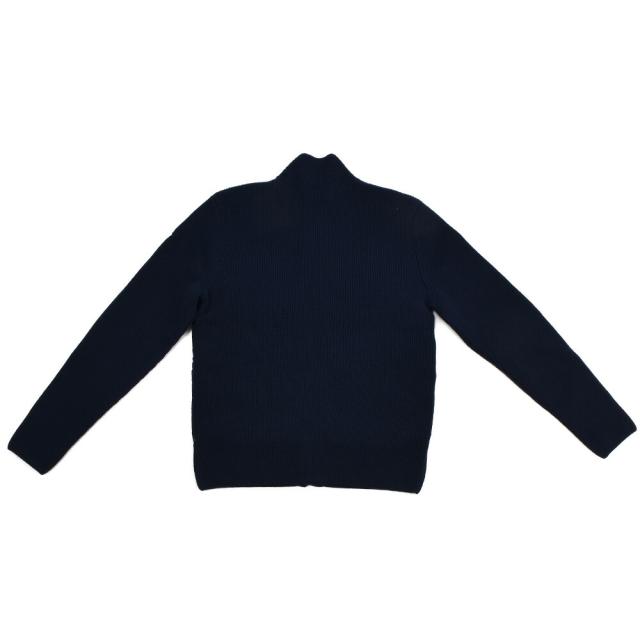モンクレール ジップアップカーディガン キッズ ジュニア 子供用 ニット カーディガン ネイビー 紺色 MONCLER CARDIGAN【送料無料】_1
