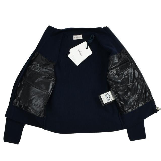 モンクレール ジップアップカーディガン キッズ ジュニア 子供用 ニット カーディガン ネイビー 紺色 MONCLER CARDIGAN【送料無料】_2