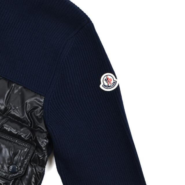モンクレール ジップアップカーディガン キッズ ジュニア 子供用 ニット カーディガン ネイビー 紺色 MONCLER CARDIGAN【送料無料】_4
